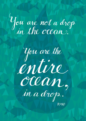 Rumi: You are the entire ocean
