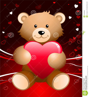 Teddy bear romantic Valentine s Day background