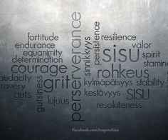 Sisu: grit, strength of will, determination, perseverance, and acting ...