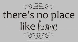 THERE'S NO PLACE LIKE HOME Vinyl Wall Quote Decal Decor 20x10 Ebay $11 ...