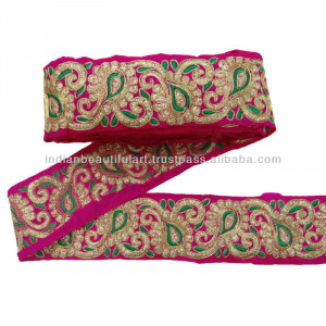 View Product Details: MAGENTA FABRIC TRIM DECORATIVE BRAIDED FLORAL ...