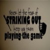 ... Quote Vinyl Baseball Softball Wall Quote Kids Art Decal Strike Out