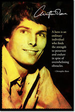 CHRISTOPHER REEVE SIGNED ART PHOTO POSTER AUTOGRAPH GIFT HERO QUOTE