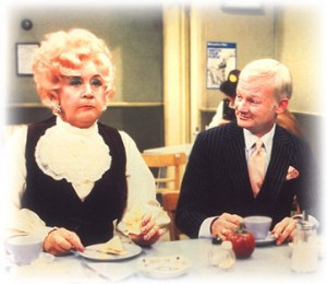 Mr. Humphries and Mrs. Slocombe in the Canteen