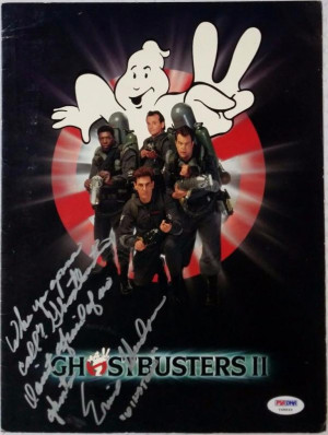 Ernie Hudson Signed Quote Ghostbusters Ii Official Movie Program Psa ...