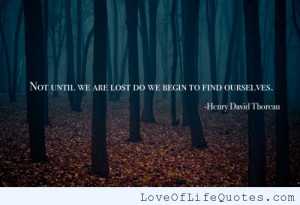 Henry David Thoreau quote on finding ourselves