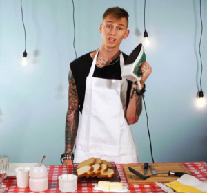 Watch MGK Make Grilled Cheese Using An Iron On ‘Afterschool Snack ...