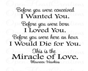 ... Wall Decal - Poem Maureen Hawkins - Baby Quote Saying 22h x 28w BA0190