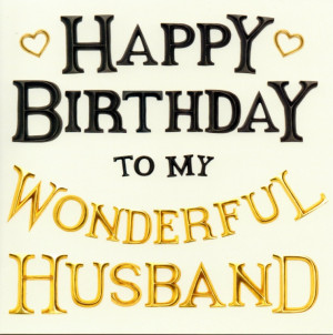 cover text happy birthday to my wonderful husband inside text blank ...