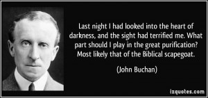 ... ? Most likely that of the Biblical scapegoat. - John Buchan
