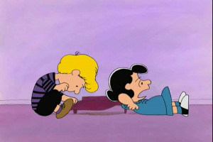Patty and Marcie also pursue Charlie Brown for a date.