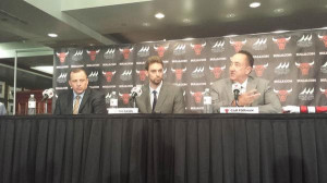 Gasol was introduced as a Bull today