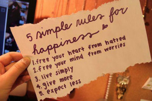 simple rules for happiness