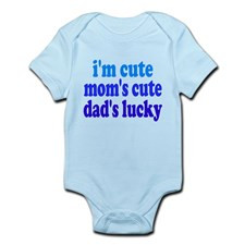Cute, Dad's Lucky! Infant Bodysuit for