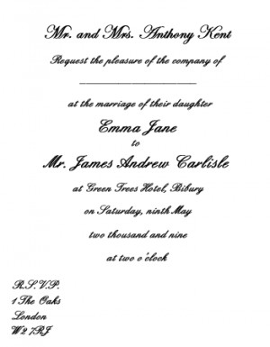 printed wedding invitations emily post wedding invitations