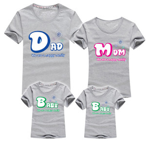Printed Family Clothing, Mom Dad and Baby Summer T Shirt, Father ...