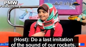 The girl host on a Palestinian television show asked for an imitation ...