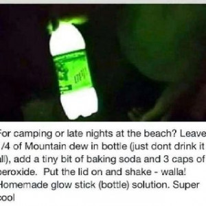 Glow Bottle, Night Lights, Mountain Dew, Homemade Glow Sticks, Camps ...