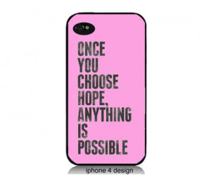 Iphone 5 case Breast Cancer Hope Quote by IPhone4Design on Etsy,
