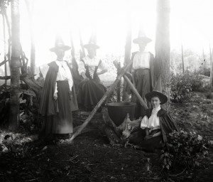 Old Photos of Women in Witch Costumes, circa 1800s