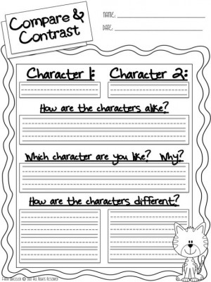 Compare and Contrast Characters FREEBIE