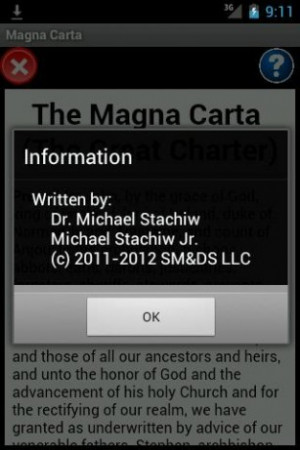 Magna Carta Reader screenshot for Android