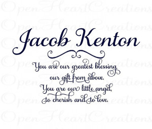 - You Are Our Greatest Blessing A Gift From Above - Vinyl Wall Quote ...