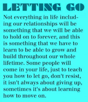 Letting go