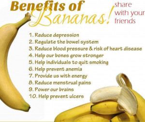 Following are the 10 benifits of banana.
