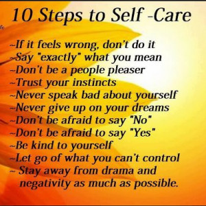 steps to self-care...