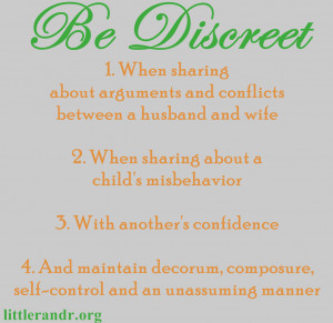 Discretion But discretion isn't only