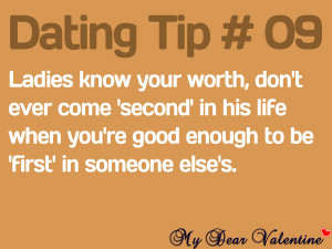 Cute love quotes - Ladies know your worth, don't