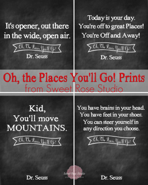 Oh the Places You'll Go Prints from Sweet Rose Studio