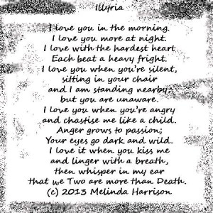 personal love poem. (Melinda Jane Harrison)