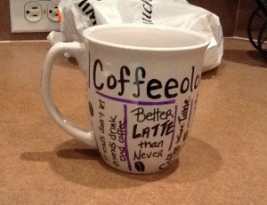 Sharpie DIY coffee quotes coffee mug!