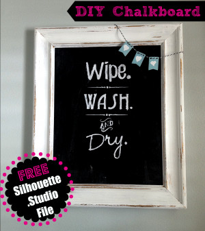 Bathroom Quotes Wall Art or Chalkboard (Free Silhouette .Studio File)