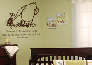 Classic Pooh - Sometimes the Smallest Things - Baby Nursery Quote ...