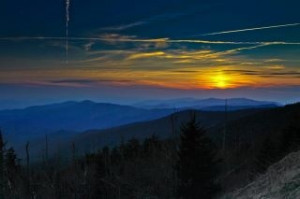 Day break over the Smoky Mountains