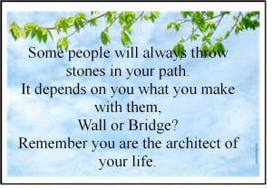 Inspirational Quotes remember you are the architect of your life