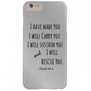 will carry you Bible Verse Barely There iPhone 6 Plus Case