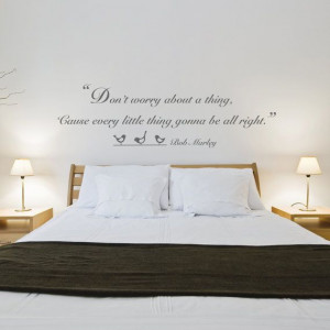 Bob Marley 'Don't Worry' Quote Wall Sticker by OakdeneDesigns, £24.00