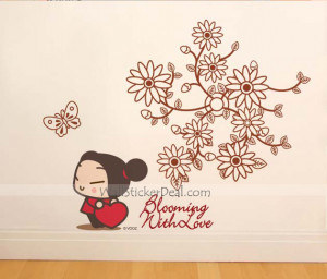 Blooming With Love Flowergirl Wall Sticker