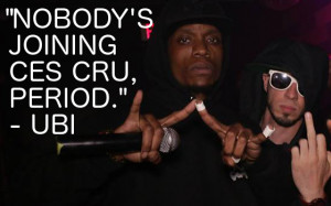 for ces cru too nobody s joining ces cru period
