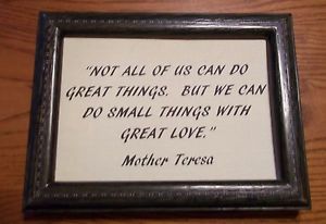 PICTURE-FRAME-QUOTE-BY-MOTHER-TERESA-5-x7-LOVE-GIVING-CHRISTMAS-GIFT