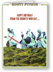 Monty Python Card Holy Grail Card - Happy Birthday Knights New in ...