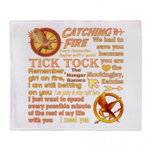 Hunger Games Quotes Throw Blanket