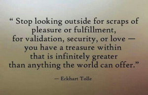 Eckhart Tolle quote on fulfillment ~