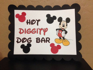 Mickey Mouse Minnie Mouse Disney Birthday Party Hot Diggity a Dog Bar ...