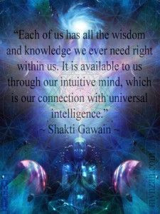 need right within us. It is available to us through our intuitive mind ...