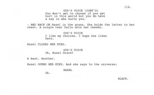 the fault in our stars script